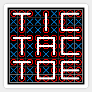 Tic Tac Toe On Tic Tac Toe Sticker